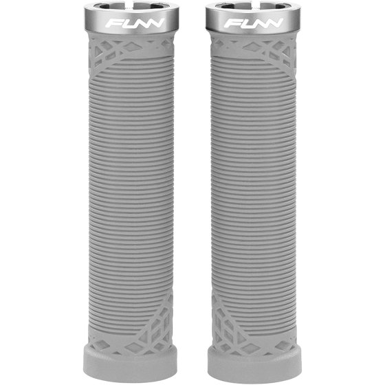 Funn Coppia Manopole MTB HILT 30mm Lockring Grigio Collarino in Alluminio
